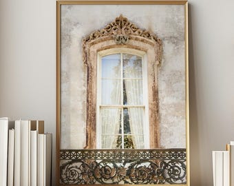 Savannah Georgia Art, Ornate Window Print,  Southern Home Architectural Decor (unframed photography)