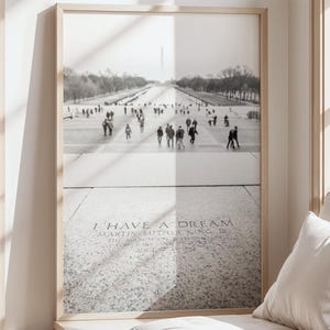 Arte de Washington D. C., Martin Luther King, Tengo un sueño, Monumento a Lincoln, Decoración de pared en D. C., Monumento a Washington, Decoración de ensueño, Arte urbano &quot;Sueño&quot;
