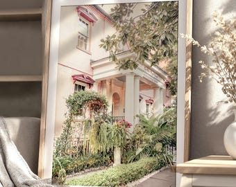 Savannah Georgia Art, Olde Pink House Print, Southern Home Decor, Savannah GA Wall Art, Restaurant Decor