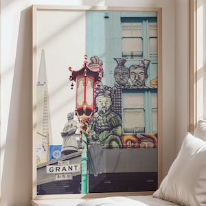 San Francisco Photography Print | Pastel San Francisco Wall Art, Chinatown, Grant Avenue, California Decor, Pastel Travel Art  &quot;Grant Ave&quot;