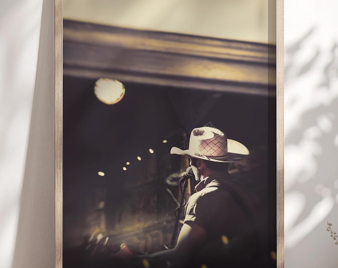 Country Music Art, Nashville Photography - Unframed, Musician Print, Honky Tonk Art, Music Wall Decor, Country Music Singer | Many Sizes