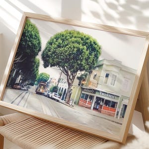 San Francisco Photography Print, Cable Car Art, Urban Wall Decor, Powell and Market, Travel Art Print, San Francisco Wall Art - &quot;Swensen&#39;s&quot;