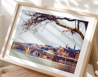 Washington DC Photography, Georgetown Print, DC Photography, Key Bridge, Potomac River, Washington Wall Decor, DC Nature Print | Many Sizes