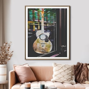 Nashville Art, Music Photography, Guitar Print, Street Art, Downtown Nashville, Country Music, Music Art, Nashville "B String"