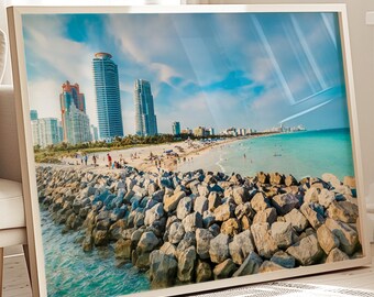Miami Art, South Beach Print, Beach Photography, Miami Beach Art, Florida, Coastal Decor, South Pointe Park, Miami Wall Art, "South Pointe"