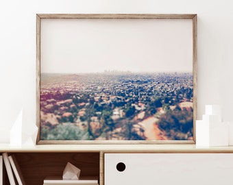 Los Angeles Print | Downtown LA Print, California Print, Los Angeles Skyline, Hollywood Print, Travel Art, Minimalist | Unframed Photography