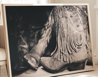 Nashville print, cowgirl laarzen kunst, schattige cowgirl print, country western decor, meisjeskamer, country muziek kunst aan de muur, mode kunst, boerderij