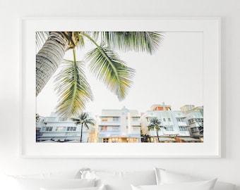 Miami Prints, Miami Beach, Miami Wall Art, South Beach, Florida Wall Art, Ocean Drive Hotels, Art Deco Print, Coastal Wall Art |  Many Sizes