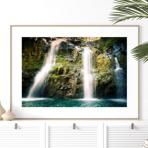 Waterfall Photography, Hawaiian Art - Unframed Print, Maui, Hawaii Decor, Road to Hana, Hawaii Waterfall, Landscape Art | Pick Your Size