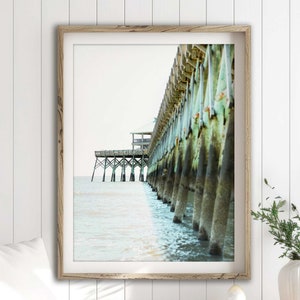 Charleston Wall Art, Folly Beach Print, Beach Photography, Pier Art, Architectural, Modern Coastal Decor, South Carolina | Many Sizes