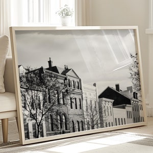 Washington DC Print Georgetown Print M Street Row House Architectural DC Decor Georgetown University Gift for DC Washington Art