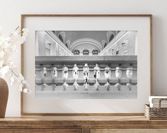 New York Art, Black and White Photography Print - Unframed, Grand Central Station, New York City, Travel Decor, Subway Architectural Print