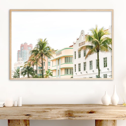 Miami Wall Art South Beach Print Art Deco Photography Miami Etsy