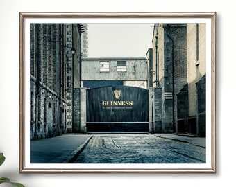 Ireland Print Guinness Gate Ireland Art Dublin Wall Art Irish Decor Ireland Poster Irish Pub Man Cave Bar Cart Print Beer Art Dublin Print