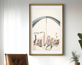 Las Vegas Print - Unframed Photography | Vegas Sign Art, Vintage Las Vegas Decor, Downtown Las Vegas Poster | Pick Your Size