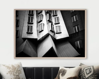 Boston Print Modern Art MIT Print Architectural Wall Art Black and White Photography Modern Boston Art Massachusetts Institute of Technology