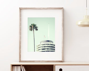 Los Angeles Photography Art, Capitol Records Building, Hollywood Print, LA Architectural Art, LA Poster, Music Wall Decor, Gift for Musician