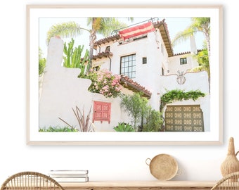 Santa Barbara Photography Print - Unframed Wall Art, Spanish Architectural Print, Santa Barbara Wall Decor, Pastel Art | Many Sizes