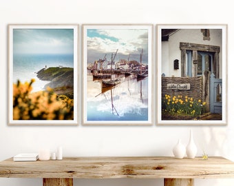 Ireland Wall Art, Print Set of 3 | Ireland Photography - Unframed | Galway Ireland, Irish Decor, Ireland Landscape, Sailboat | Many Sizes