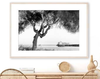 Santa Barbara Photography Print - Unframed Wall Art, Stearns Wharf Print, California Coast, Santa Barbara Beach Wall Decor | Pick Your Size