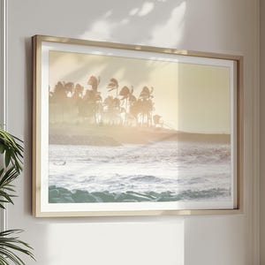 Hawaii Photography, Hawaiian Wall Art, Pastel Hawaii Beach Print | Palm Tree Decor, Oahu Print, North Shore Art, Coastal Art, Pick Your Size