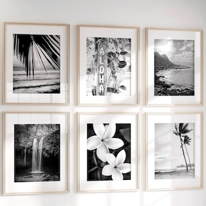 Hawaii Print, Set of 6, Unframed Photography, Aloha Art, Hawaiian Wall Art, Tropical Prints, Coastal Art | Many Sizes, Digital Option