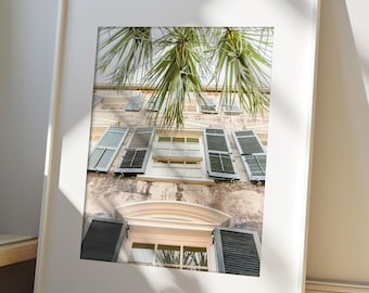 Charleston Print, South Carolina Wall Art Lowcountry Decor Southern Home Windows of Charleston (unframed photography)