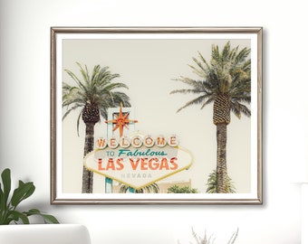 Las Vegas Wall Art Las Vegas Sign Vintage Las Vegas Print Downtown Las Vegas Poster Gambling Art Welcome to Vegas Sign Boho Wall Art