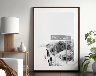 Malibu Print, Los Angeles Art, California Wall Art | Unframed Photography | Pacific Coast Sign, Coastal Wall Decor, Boho | Many Sizes