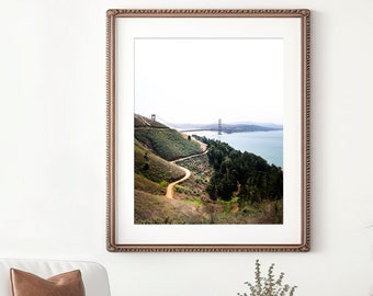 San Francisco Art, Golden Gate Bridge Print, Travel Photography - Unframed - Marin Headlands, Road Art, Bay Area Wall Decor | Many Sizes