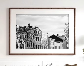 Washington DC Print Georgetown Print M Street Row House Architectural DC Decor Georgetown University Gift for DC Washington Art