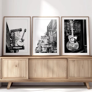 Nashville Wall Art, Set of 3 Photo Prints, Downtown Nashville Decor, Urban Photography, Country Music Art, Neon Sign, Poster, Pick Your Size