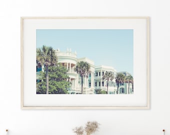 Charleston Photography, The Battery Wall Art - Unframed, Architectural Charleston Print, Blue Southern Home, Charleston Decor | Many Sizes