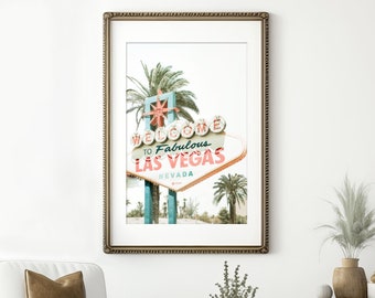Las Vegas Art - Unframed Photography | Welcome to Las Vegas Sign, Vintage Las Vegas Print, Downtown Las Vegas Poster | Pick Your Size
