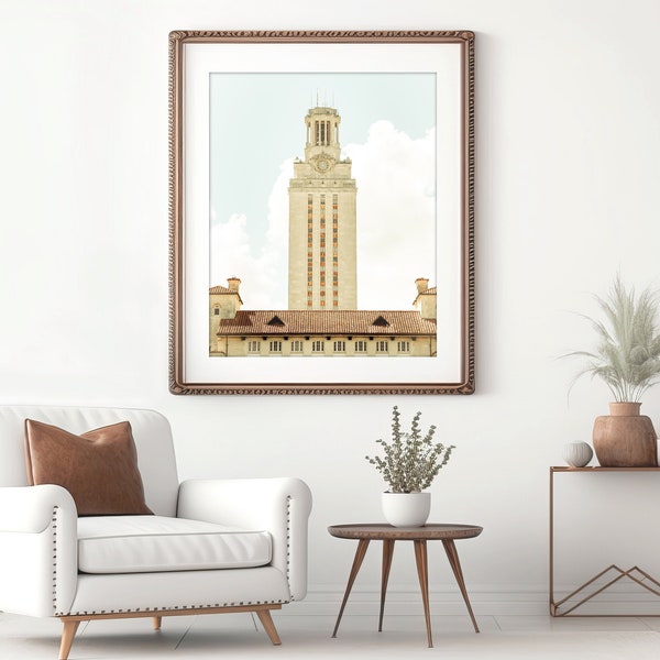 UT Tower Print, University of Texas, Austin Texas Photography - Unframed, UT Longhorn Art, Austin Architectural Decor | Many Sizes