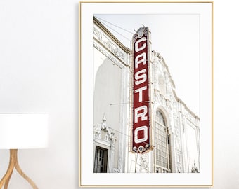 San Francisco Wall Art | Photography - Unframed | The Castro, San Francisco Print, Castro Theater Sign ,Urban Wall Decor | Pick Your Size