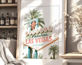 Las Vegas Art - Unframed Photography | Welcome to Las Vegas Sign, Vintage Las Vegas Print, Downtown Las Vegas Poster | Pick Your Size