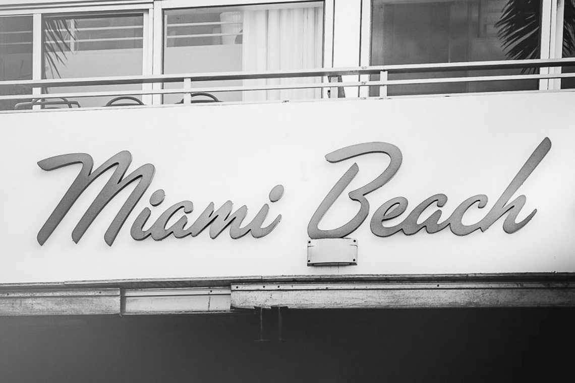 Miami Photography Miami Sign Vintage Miami Miami Print Etsy