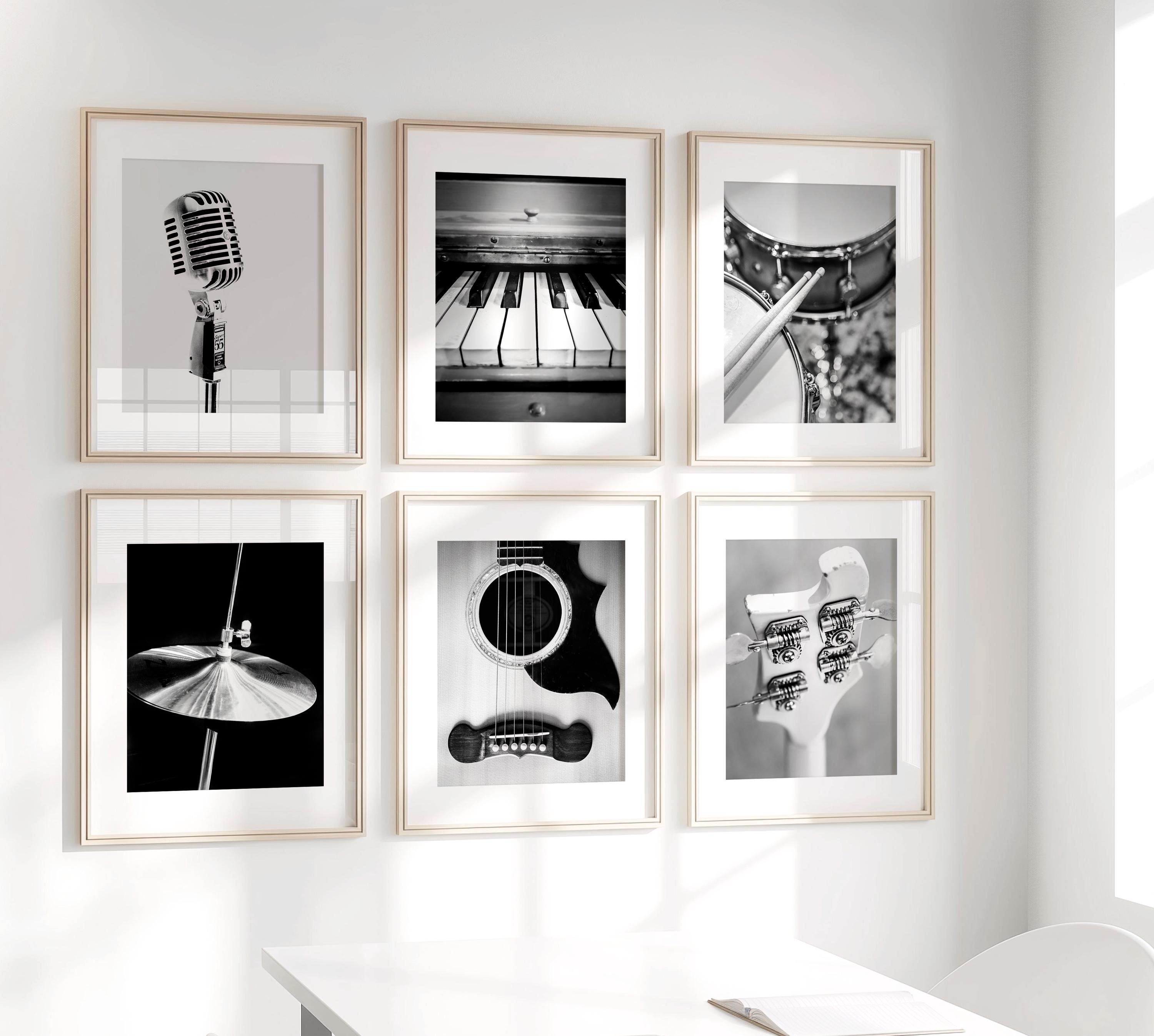 Music Art, Black and White Photography Music Prints Gift for