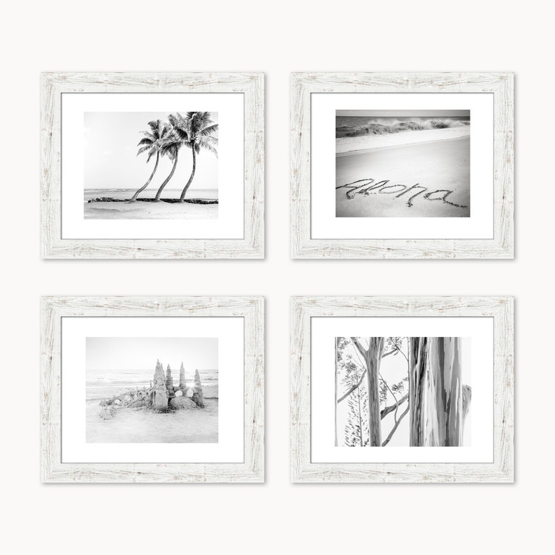 Hawaii Art Aloha Wall Decor Black and White Beach Etsy