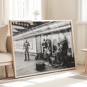 Music Art, New York City Photo, Jazz Print, Music Photography, Subway Music, Musician, Busker, NY Wall Decor, Vintage NYC "Jazzy"