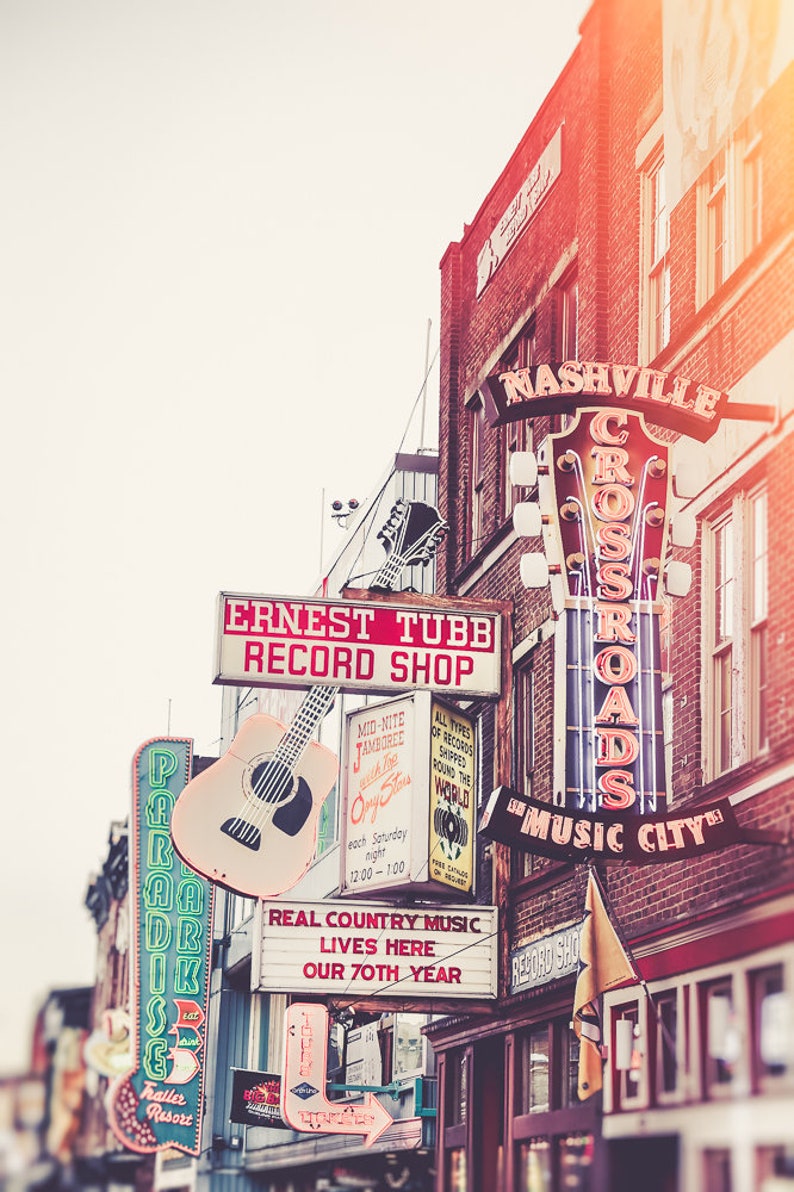 Nashville Wall Art Set of 3 Photo Prints Downtown Nashville Etsy