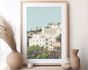 Chateau Marmont Print, Los Angeles Photography Art, Sunset Strip, LA Architectural Art, Vintage Motel, Urban Wall Decor, Pick Your Size