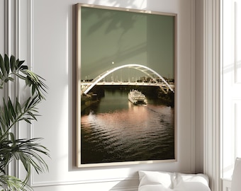 Nashville Print Tennessee Wall Art Nashville Bachelorette Country Music Decor Nashville Poster Cumberland River Nashville Art Travel Decor