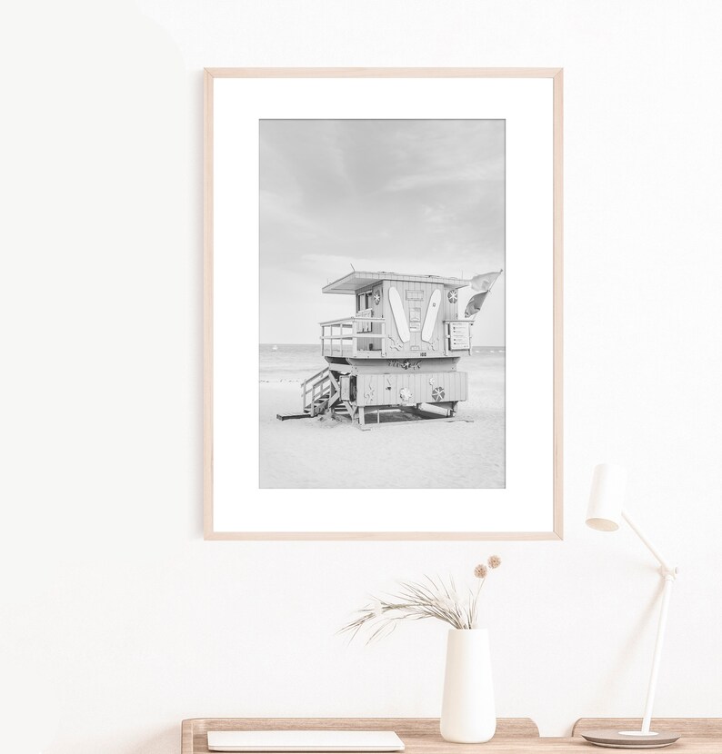 Miami Photography, Beach Art, Surf Decor, Lifeguard Stand, South Beach Print, Miami Beach Art,Pastel Print,Blue Wall Decor, Life's a Beach image 6