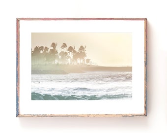Hawaii Photography, Hawaiian Wall Art, Pastel Hawaii Beach Print | Palm Tree Decor, Oahu Print, North Shore Art, Coastal Art, Pick Your Size