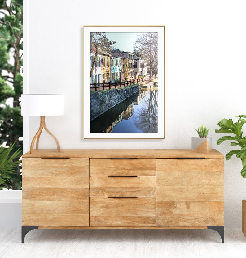 Washington DC Photography Unframed, Georgetown Landscape Wall Decor, DC Wall Art, Canal Print, Architectural DC Pick Your Size image 7