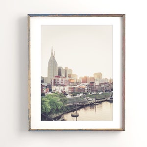 Nashville Kunst, Nashville Skyline, Downtown Nashville, Nashville Fotografie, Country Musik, Architektur, Nashville Wanddekoration "Riverfront"