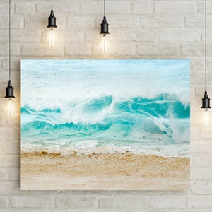 Beach Photography Print, Coastal Wall Art, Abstract Ocean Art, Hawaii Surf Decor, Nautical Decor, Aqua Blue Art, Beach Poster "Blue Crush"