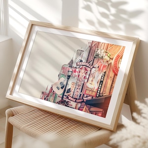 Nashville Photography, Nashville Art, Neon Sign Print, Downtown Nashville, Country Music Art, Travel Print, Guitar Art, "Crossroads"